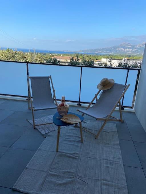Exceptionnelle Vue Mer Calvi - Piscine - T2 Buitenkant foto